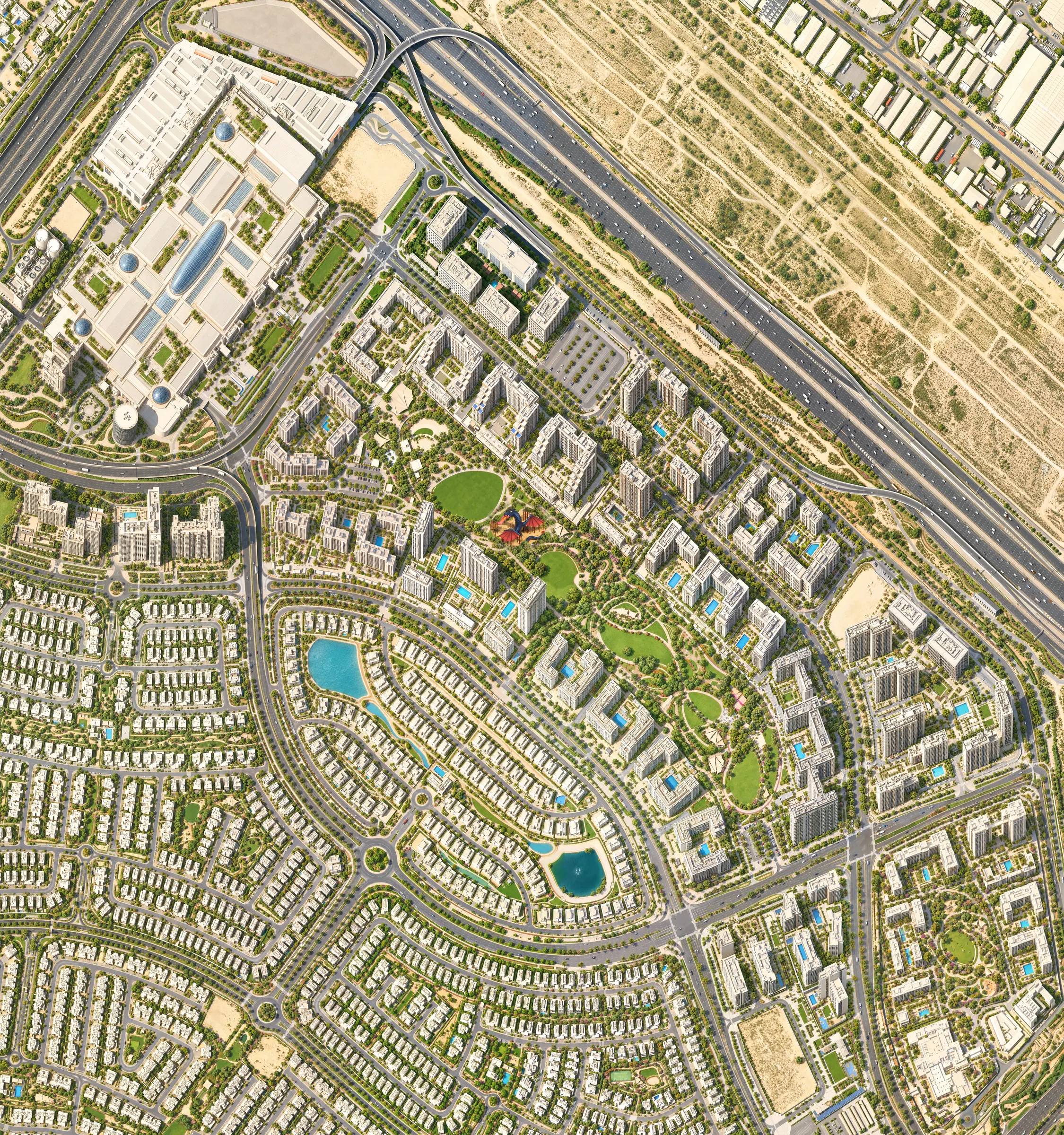 لوحة مرسومة لمنطقة Dubai Hills Estate