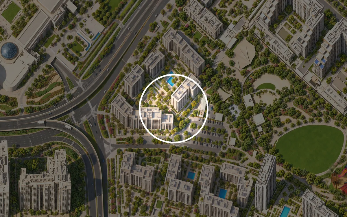 Parkland на картине района Dubai Hills Estate