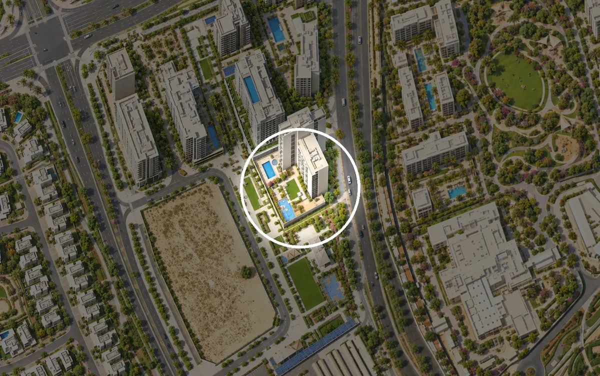 Prive Residence на картине района Dubai Hills Estate