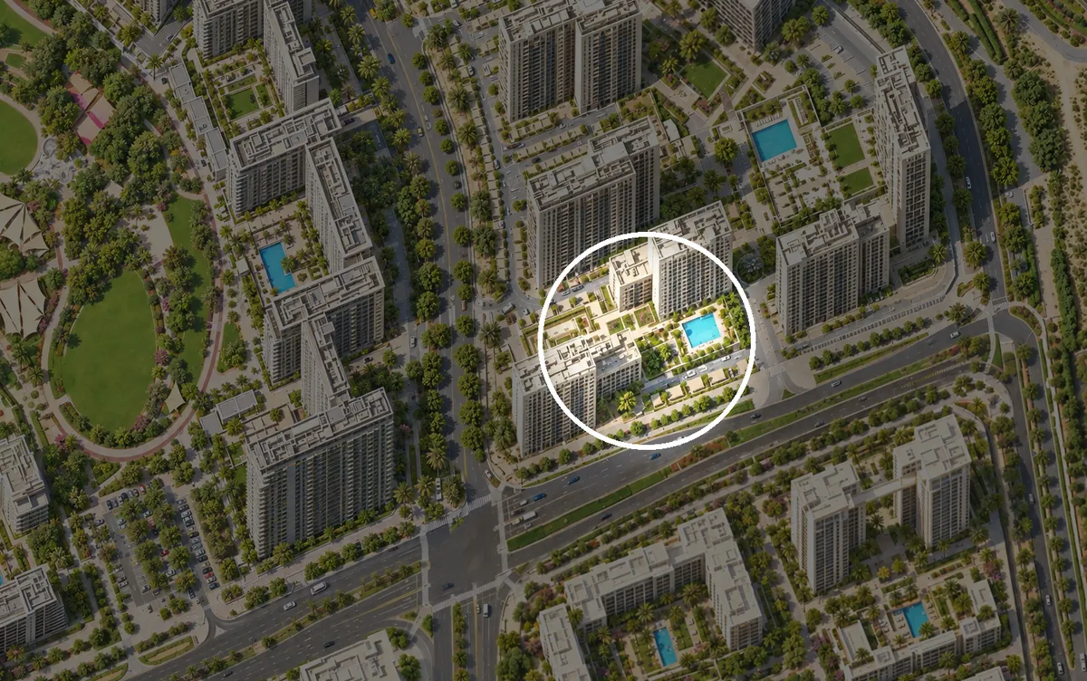 Socio на картине района Dubai Hills Estate