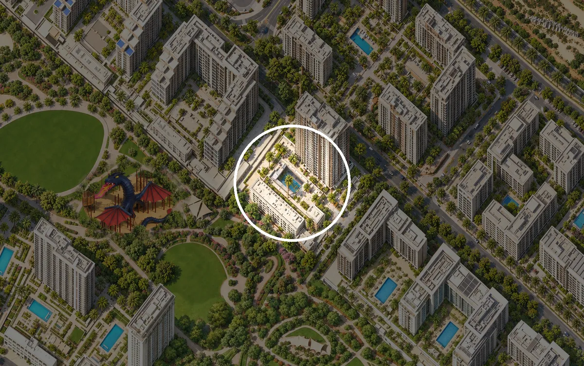 Vida Residences на картине района Dubai Hills Estate